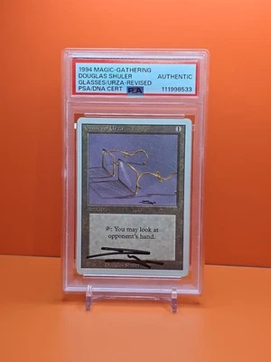 🟤🟤🟤 1994 MTG GLASSES OF URZA REVISED PSA/DNA CERTIFIED DOUGLAS SHULER 🟤🟤🟤 - Image 1 of 3