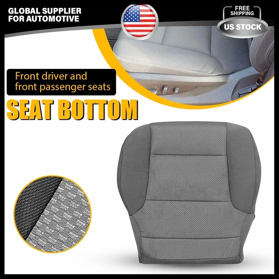 1/2 JUEGO Cubierta de asiento inferior izquierda tela gris ceniza oscuro para Chevy Silverado 2500 2014-19 Foto 1 de 4