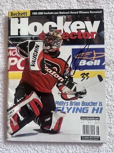 Von Brian Boucher signiertes Beckett Hockey Guide Magazin August 2000 NHL Flyers - Bild 1 von 2