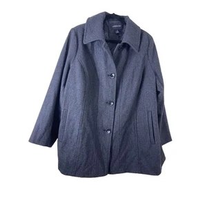 London Fog Wool Blend coat women 2 XL Charcoal - Picture 1 of 8