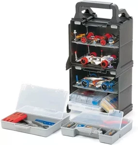 Tamiya 15424 Mini 4WD Portable Pit Cassetta Porta Mini 4WD Box Modellismo - Picture 1 of 2