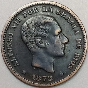 1878 Spain 5 Centimos (Lot#1) - Picture 1 of 2