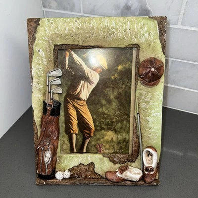 Fotografía de golf 3D golfista foto marco de mesa LIBROS PALOS 3×5 Foto 1 de 4