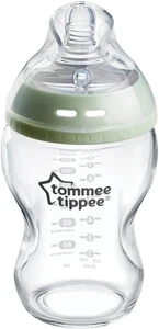 Tommee Tippee Natural Start Anti-Colic Glass Baby Bottle, 250ml, 0+ months, Slow - Picture 1 of 10