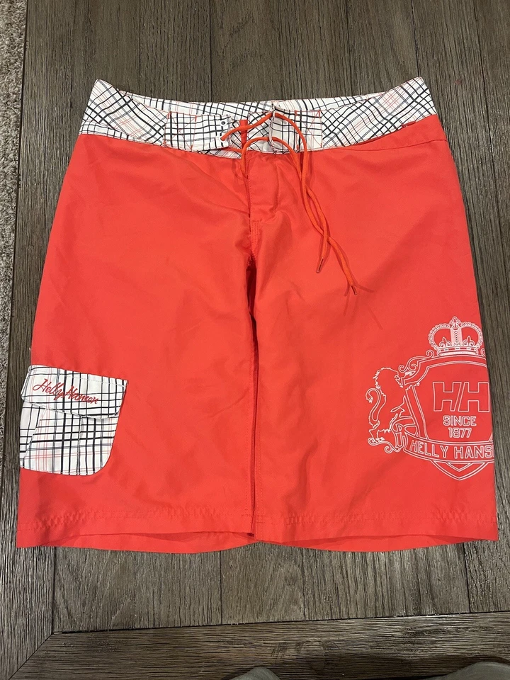 Mens Helly Hansen Orange Swimsuit Trunks Board Shorts Medium - Image 1 of 1