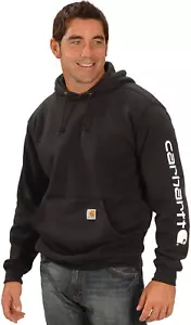Men'S Loose Fit Midweight Logo Sleeve Graphic Sweatshirt - Picture 1 of 12