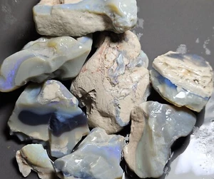 Lightning Ridge Opal Rough Parcel Blue Purple Lapidary 839.3 Carats Australian - Foto 1 di 24