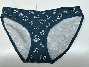 NWT Victoria's Secret Pink Cotton Bikini Panties Sz XL- Smiley Faces - Picture 1 of 3
