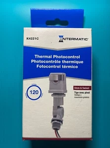 Intermatic K4221C 120-Volt Stem Swivel Mount Thermal Photocontrol - New - Picture 1 of 3