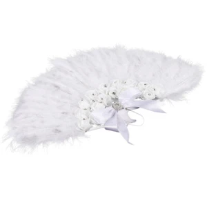 Dance Costume Decorative Fan Wall Hanging Fan Handheld Plume Fan - Bild 1 von 12
