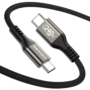 240W USB C to C Fast Charging Cable 6.6ft for iPhone 15/Pro/Plus/Pro Max - Picture 1 of 7