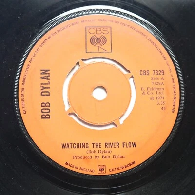 BOB DYLAN - WATCHING THE RIVER FLOW/ SPANISH IS A LOVING - ROCK 45 *UK IMPORT* - Image 1 of 2