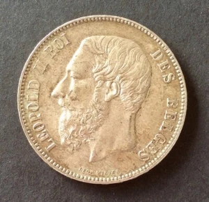 Belgique - Léopold II - Superbe monnaie de 5 Francs 1875 - Bild 1 von 2
