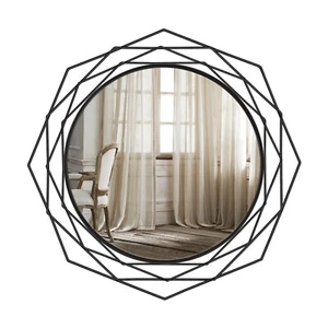 23 in Decorative Round Wall Mirror Geometric for Living Room Bedroom Entryway - Picture 1 of 17