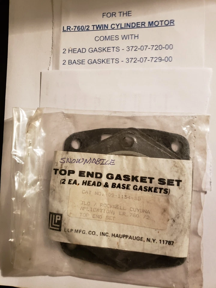 Snnowmobile Partial TE Gasket Set, JLO/Rockwell/Cuyuna LR760/2, 09-1154-BB - Image 1 of 1