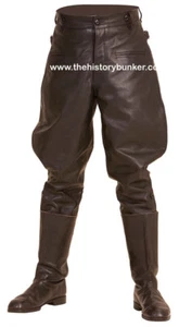 Pantalones de cuero alemanes M32 Segunda Guerra Mundial negro REPRO - talla 36 - Imagen 1 de 1