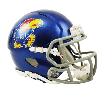 Mini casco de fútbol americano Kansas Jayhawks Riddell Speed Foto 1 de 3