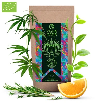 Guayusa Tee Bio Pachamama Cannabis Hanftee Energy Tee ohne Stücke Koffein 250 g - Bild 1 von 4