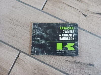 Kawasaki Owner's warranty handbook 1973 - Image 1 of 4