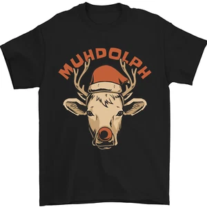 Muhdolf Funny Rudolf Christmas Cow Mens T-Shirt 100% Cotton - Picture 1 of 94