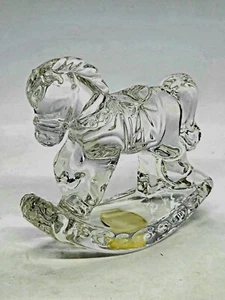 Vintage Princess House Crystal Treasures Crystal ROCKING HORSE #840 MIB - Picture 1 of 5