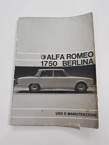 GEBRAUCHS- UND WARTUNGSHEFT ALFA ROMEO 1750 ED. 68 - BITTE LESEN - Bild 1 von 4