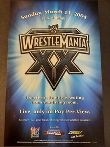 WWE Wrestlemania XX Pay-Per-View 2004 Snickers ~ Página de cómic de colección Anuncio impreso - Imagen 1 de 1