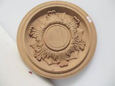 Carved Wooden Ceiling Rose Light Chandelier Wood Antique Rococo Design Style 13"