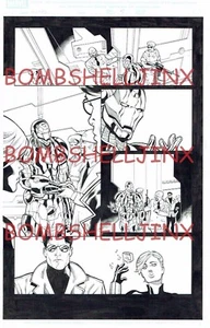 MARVEL NEW AVENGERS SPIRIT OF AMERICA #5 PAGE 5 Original Art By Cliff Richards  - Picture 1 of 1