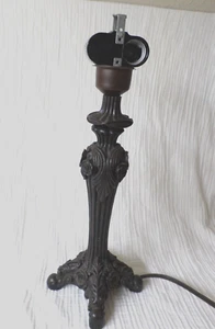 Beautiful Bronze Like Resin Table Lamp, Floral Design with Double Sockets Tested - Picture 1 of 7