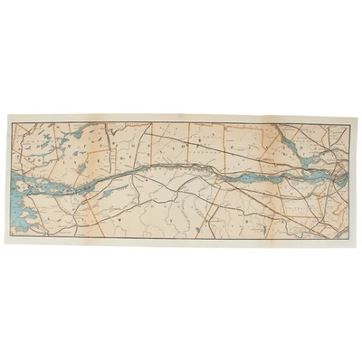 THOUSAND ISLANDS 1890 Tourist Map Victorian Gilded Age St Lawrence River - Image 1 of 3