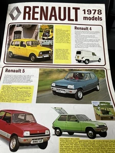 Renault 1978 Models Vintage Brochure Renault 4 - Picture 1 of 6