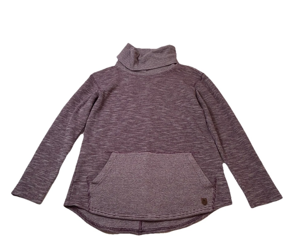Sudadera Pullover Burton Para Mujer Pequeña Púrpura Cuello Embudo Bolsillo Canguro Foto 1 de 4