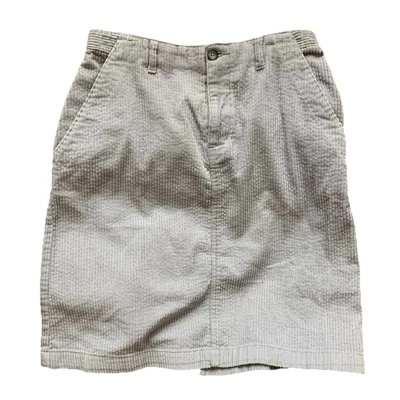 Falda de Colección CHEROKEE TALLA 4 Gris Pana Bolsillos Anchos de Ballena Carrera Informal Foto 1 de 4