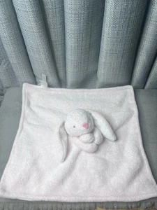Carters Pink Bunny Rabbit Lovey Baby Toy Security Blanket Fleece Leaves - Picture 1 of 9