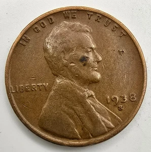 1938 S Lincoln Wheat Cent VF/XF You Grade It! EF Penny Type Coin Free Ship! - Picture 1 of 4