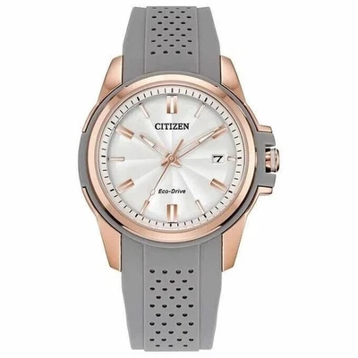 Relógio Citizen Weekender feminino Eco-Drive cinza borracha FE6137-08A - Imagem 1 de 2