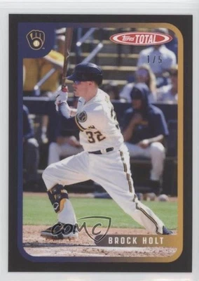 2020 Topps Total Black /5 Brock Holt #416 - Image 1 of 2