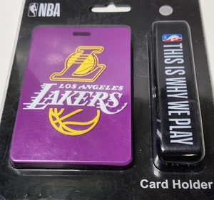 Los Angeles Lakers cordino/porta carte/etichetta bagaglio da collezione (duro) 4,5"T - Foto 1 di 3