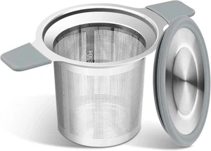 Edelstahl Loseblatt Teeei Sieb mit extra feinmaschiger Kugel NEU - Bild 1 von 6