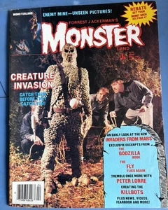Forrest Ackerman MONSTER LAND magazine #9 APRIL 1986 ENEMY MINE GODZILLA THE FLY - Picture 1 of 3