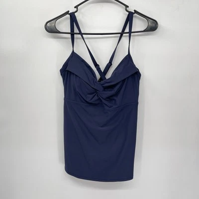 Athleta Women’s Navy Twist Up Tankini Top Medium Support Size 36B/C - Image 1 of 4