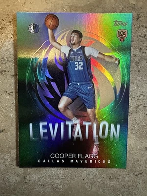 2025-26 Topps Basketball Cooper Flagg RC Levitation Rainbow Foil Dallas Mavs - Image 1 of 3
