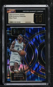 2023 Panini Select Premier Level Blue Tectonic Prizm /99 Anthony Edwards CGC 10 - Picture 1 of 3