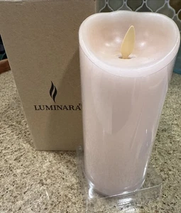 Luminara flammenloses Kerzenlicht rosa Säule 3 1/2" x 7" B13 - Bild 1 von 2