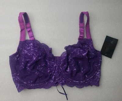 Sujetador con aros de encaje púrpura Frederick's of Hollywood Charlotte Foto 1 de 4