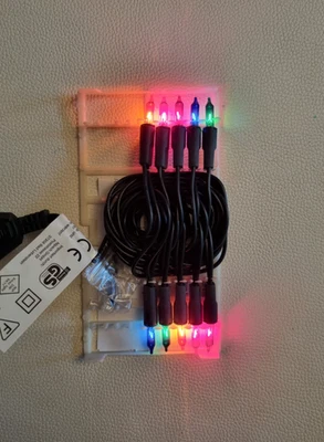 Filo Luci Natale Vintage 10 Pisellini Incandescenza Multicolor con Ricambio - Immagine 1 di 4