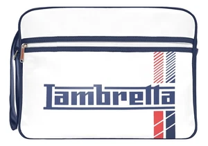 Lambretta Classic White Retro Messenger Shoulder Laptop Tablet Body Strap Bag 76 - Picture 1 of 4