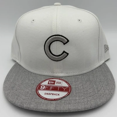 Chicago Cubs White New Era 9Fifty Snapback Hat Cap Snap - Image 1 of 2