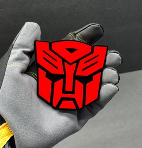 2x Autobot Transformer Mask Car Fender Badge Emblem Red / Black Decal - Bild 1 von 8
